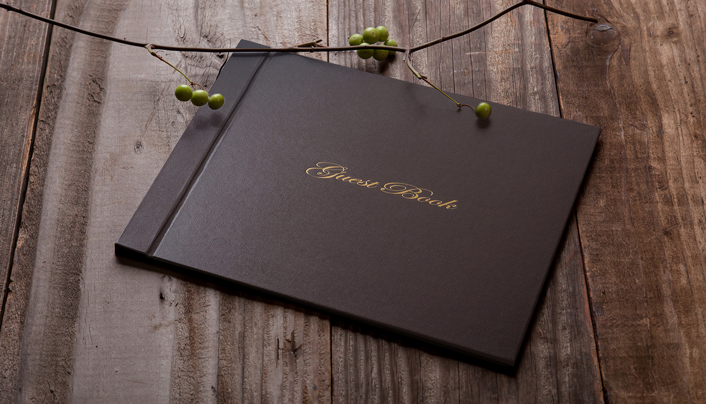 방명록 브라운 A(금박글씨)