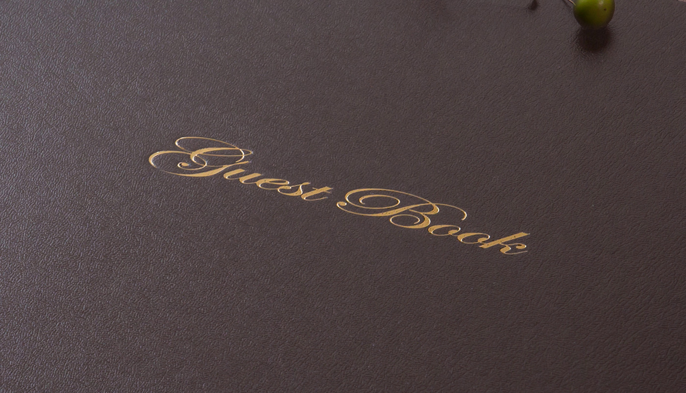 방명록 브라운 A(금박글씨)