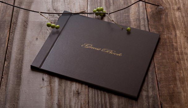 방명록 브라운 A(금박글씨)